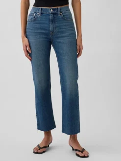 High Rise ’90s Slim Straight Crop Jeans