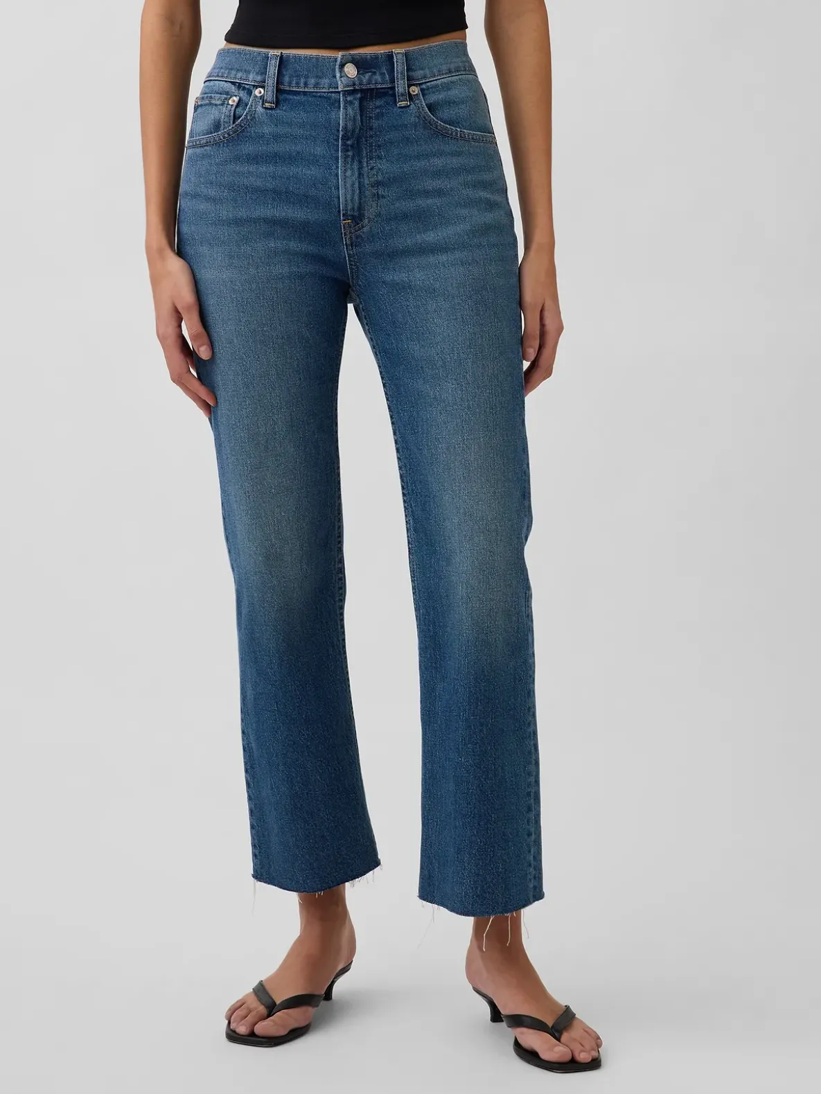 High Rise ’90s Slim Straight Crop Jeans