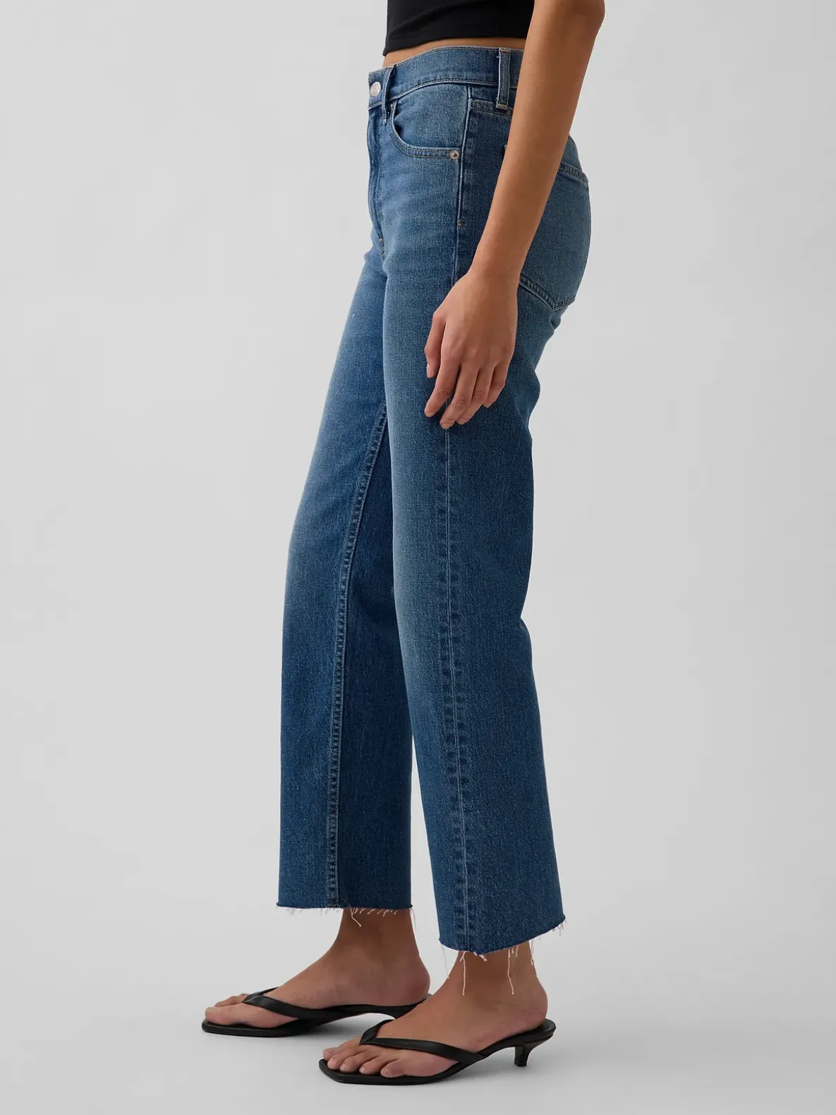 High Rise ’90s Slim Straight Crop Jeans