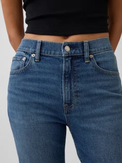 High Rise ’90s Slim Straight Crop Jeans