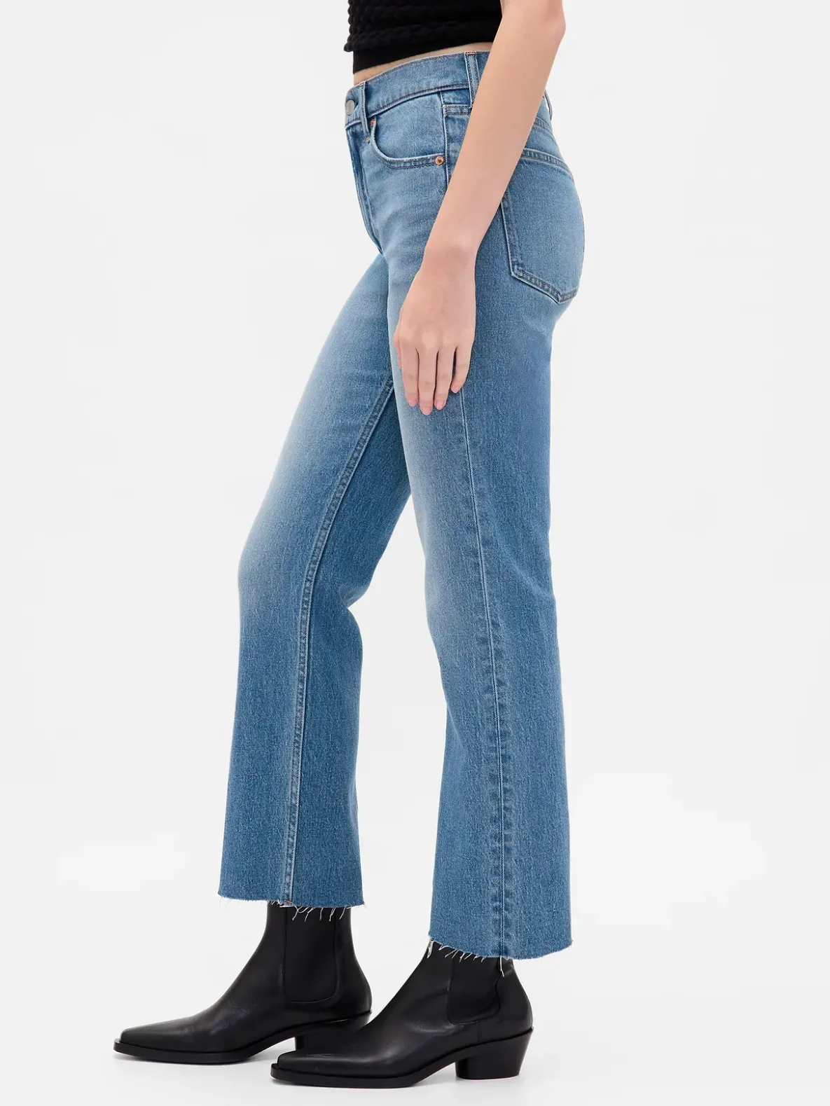 High Rise ’90s Slim Straight Crop Jeans