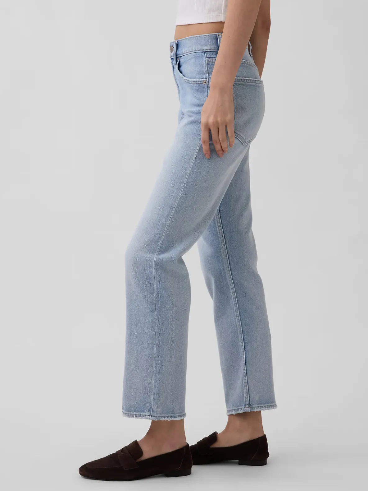 High Rise ’90s Slim Straight Crop Jeans