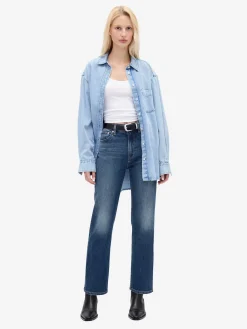 High Rise '90s Slim Straight Crop Jeans