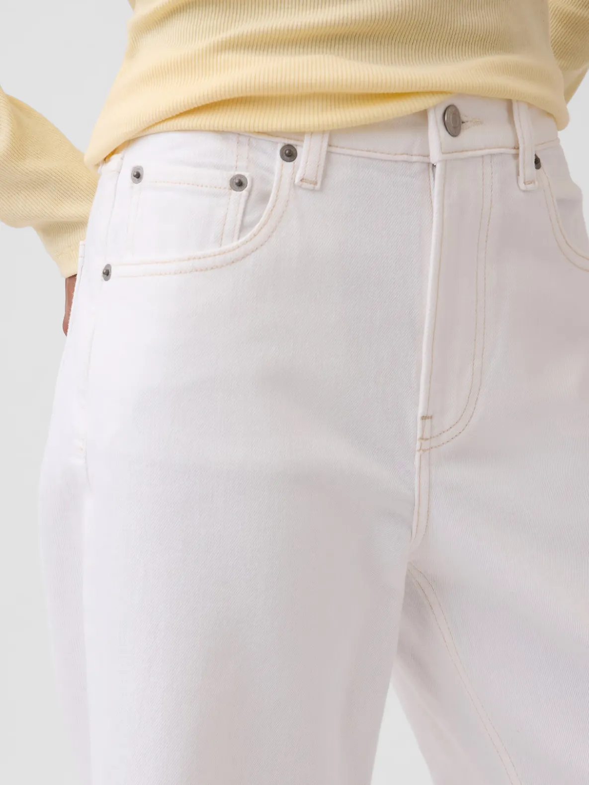 High Rise Stride Wide-Leg Ankle Jeans