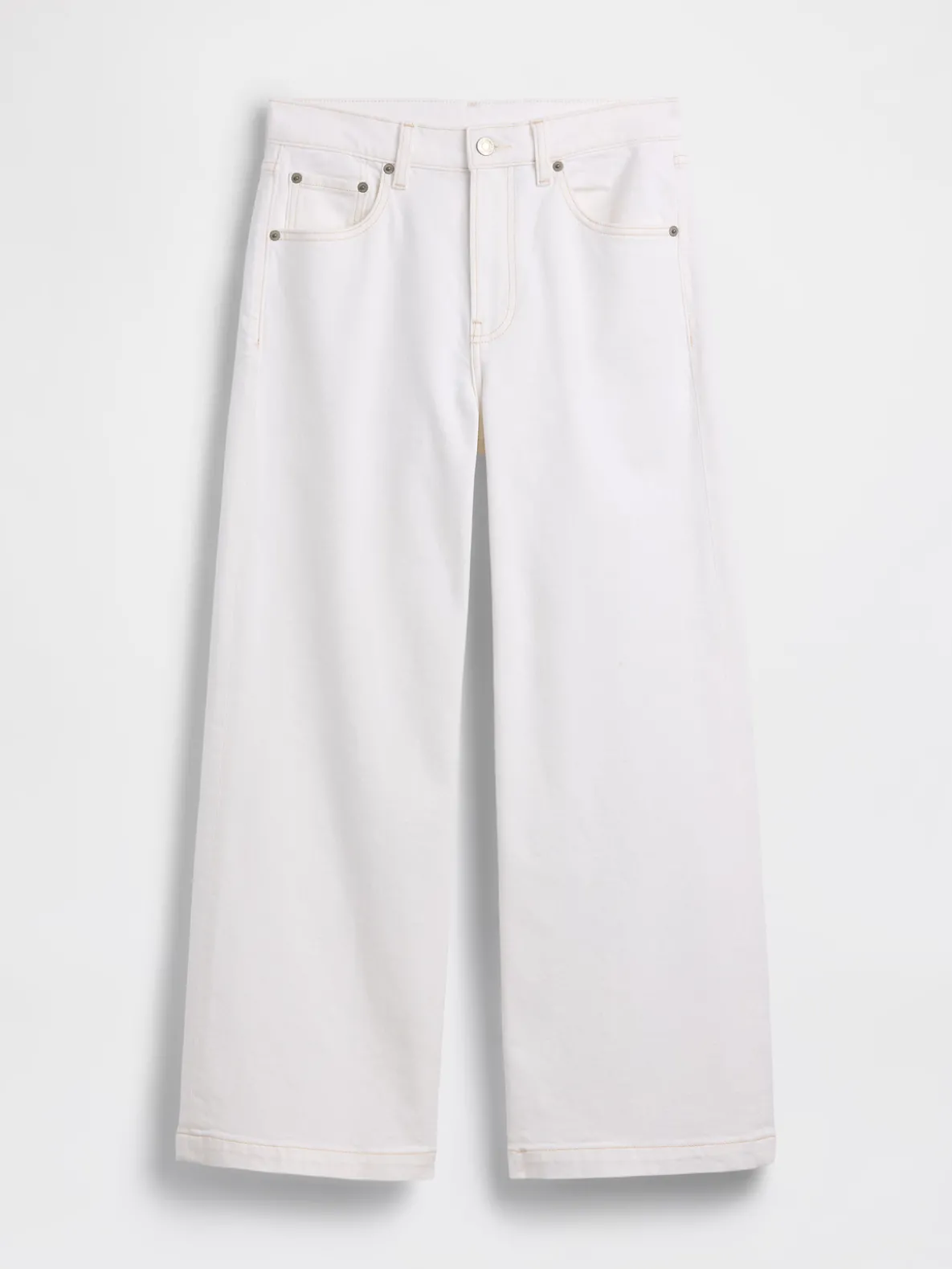High Rise Stride Wide-Leg Ankle Jeans