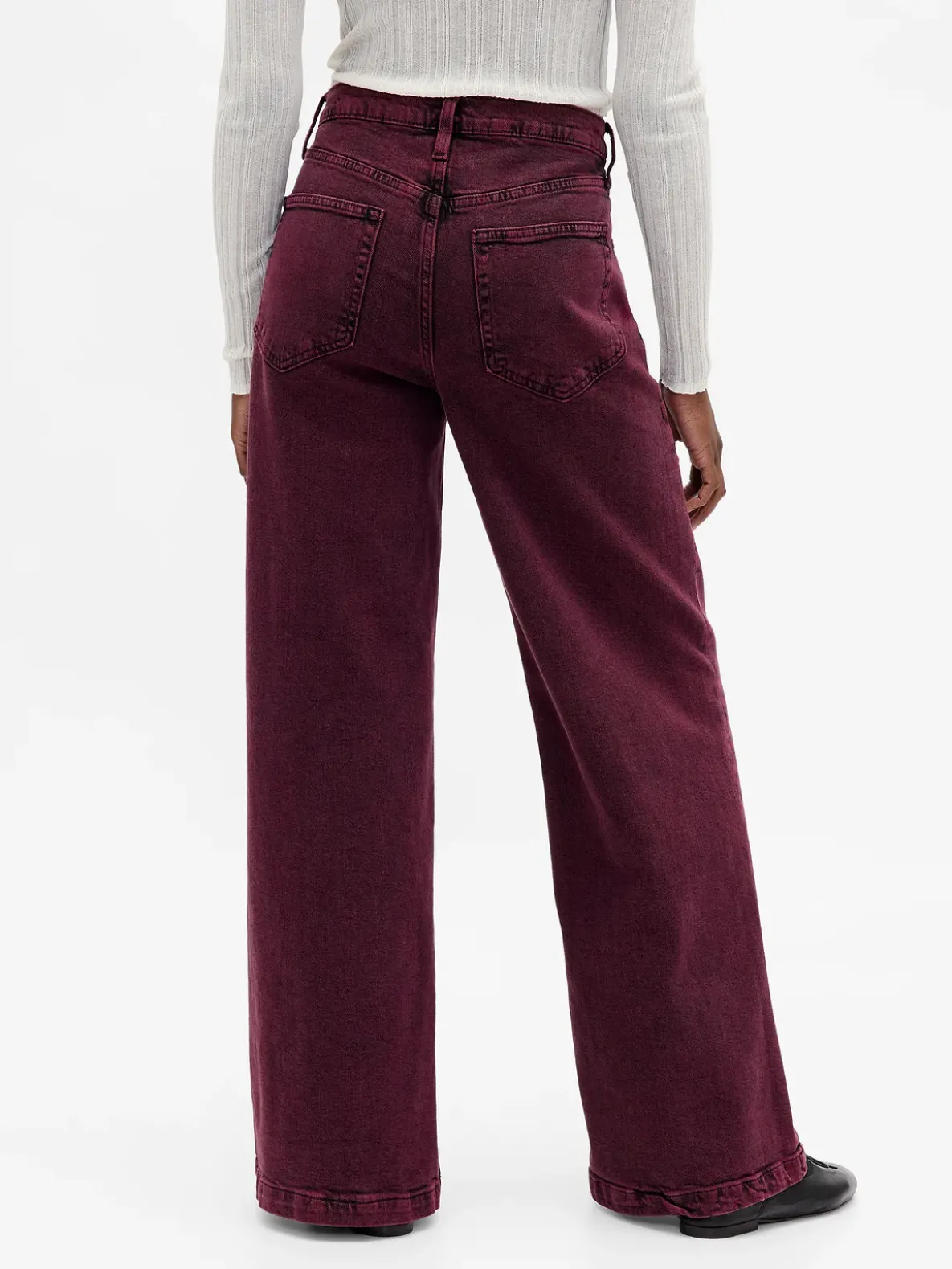 High Rise Stride Wide-Leg Jeans