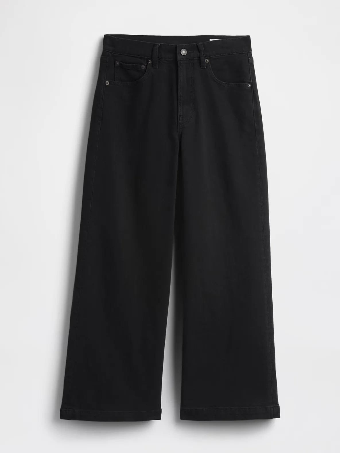 High Rise Stride Wide-Leg Ankle Jeans