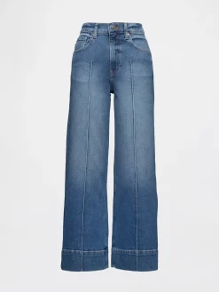 High Rise Stride Wide-Leg Ankle Jeans