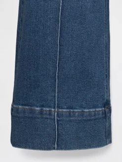 High Rise Stride Wide-Leg Ankle Jeans
