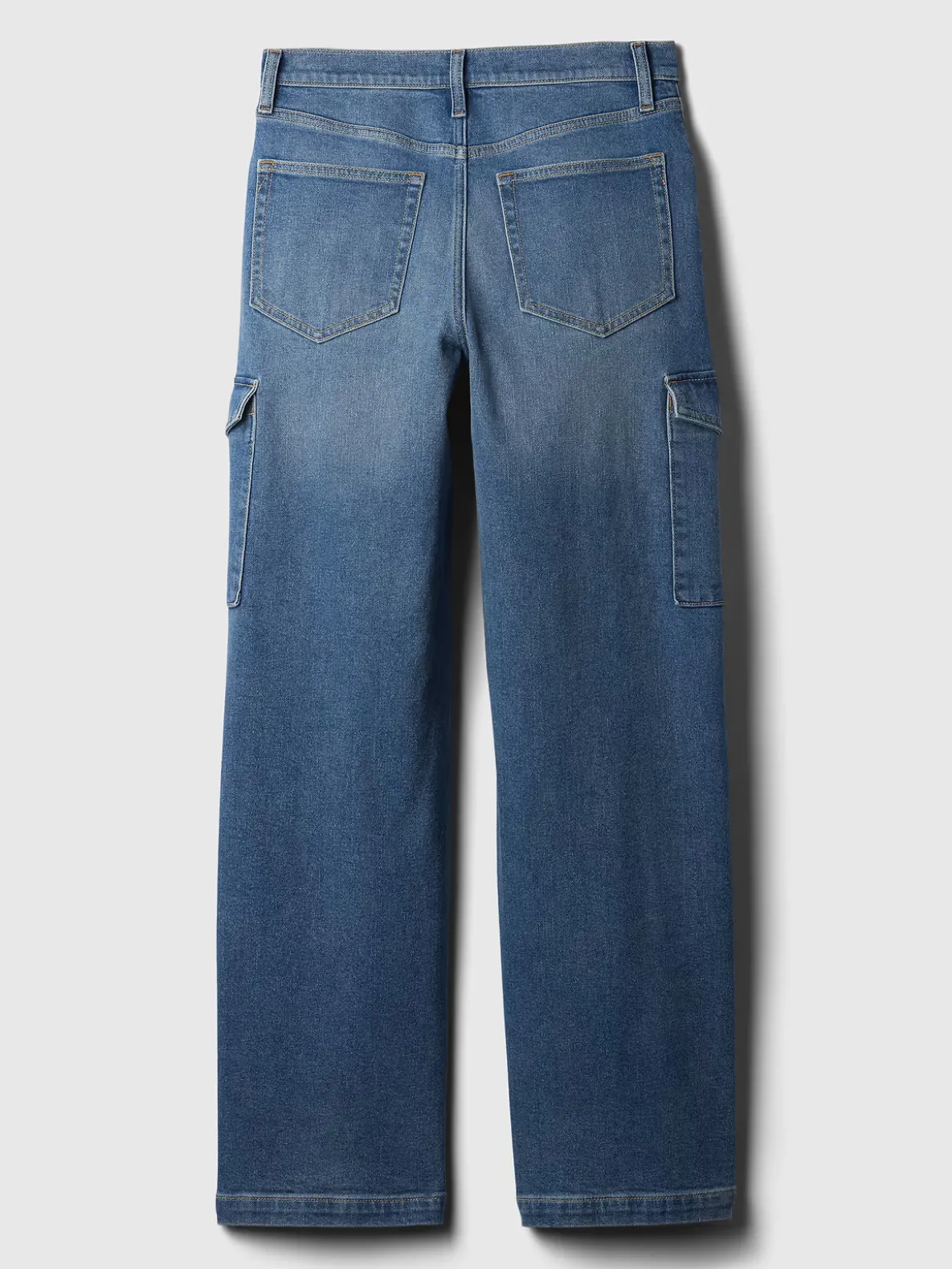 High Rise Stride Wide-Leg Cargo Jeans