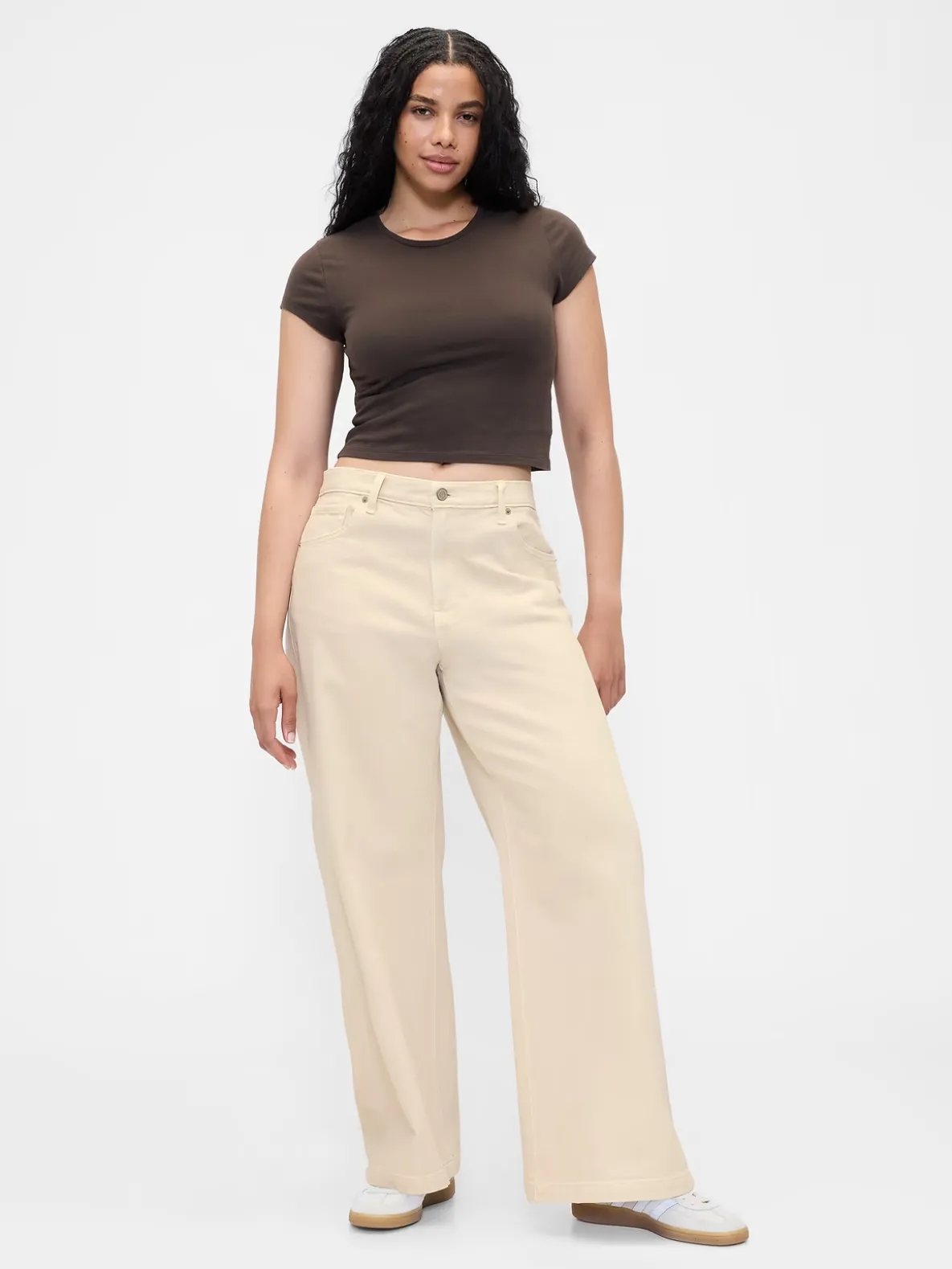 High Rise Stride Wide-Leg Jeans