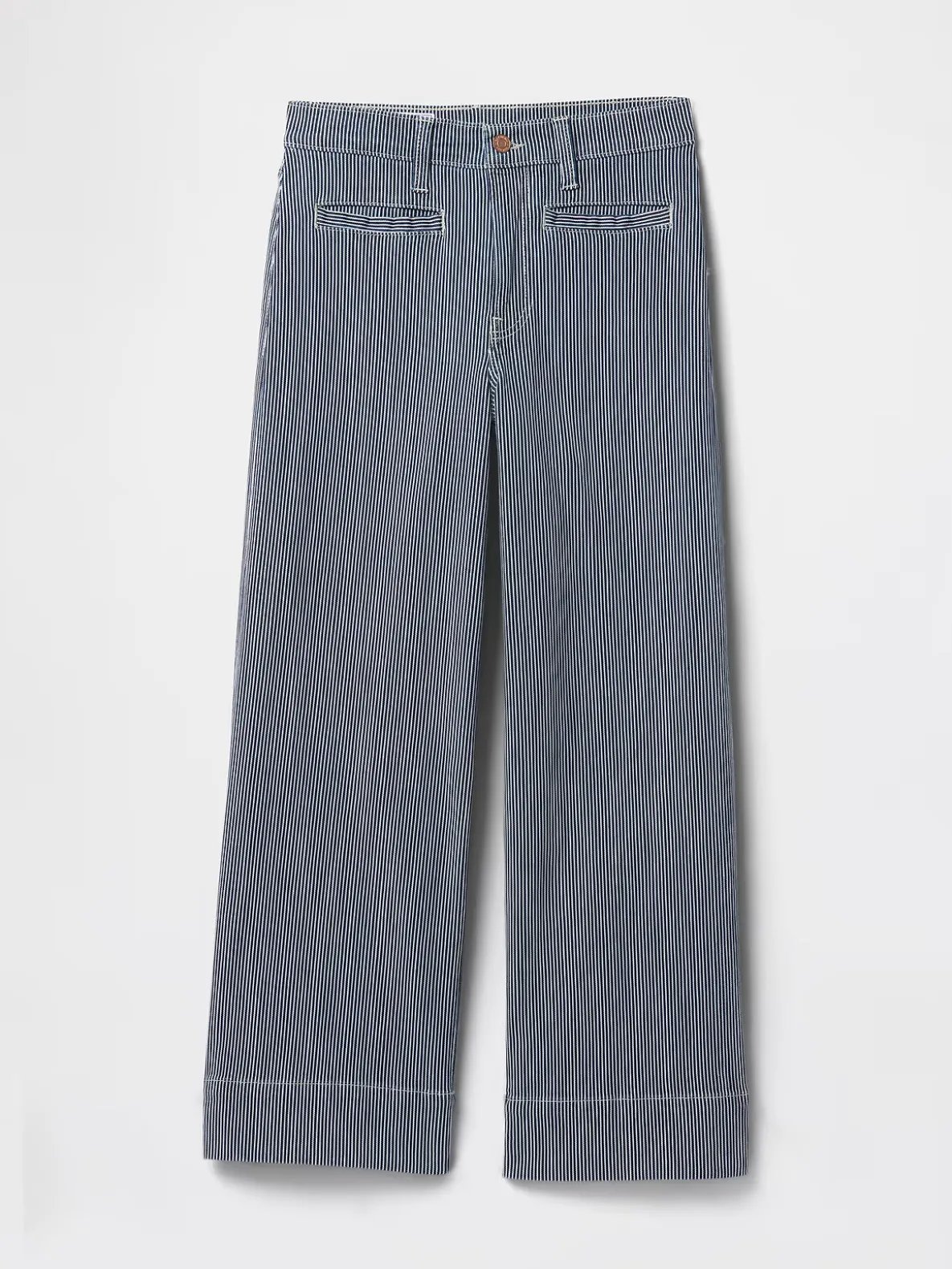 High Rise Stride Wide-Leg Ankle Jeans