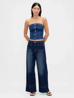 High Rise Stride Wide-Leg Jeans