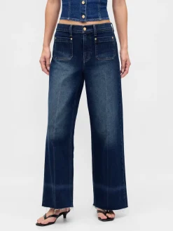 High Rise Stride Wide-Leg Jeans