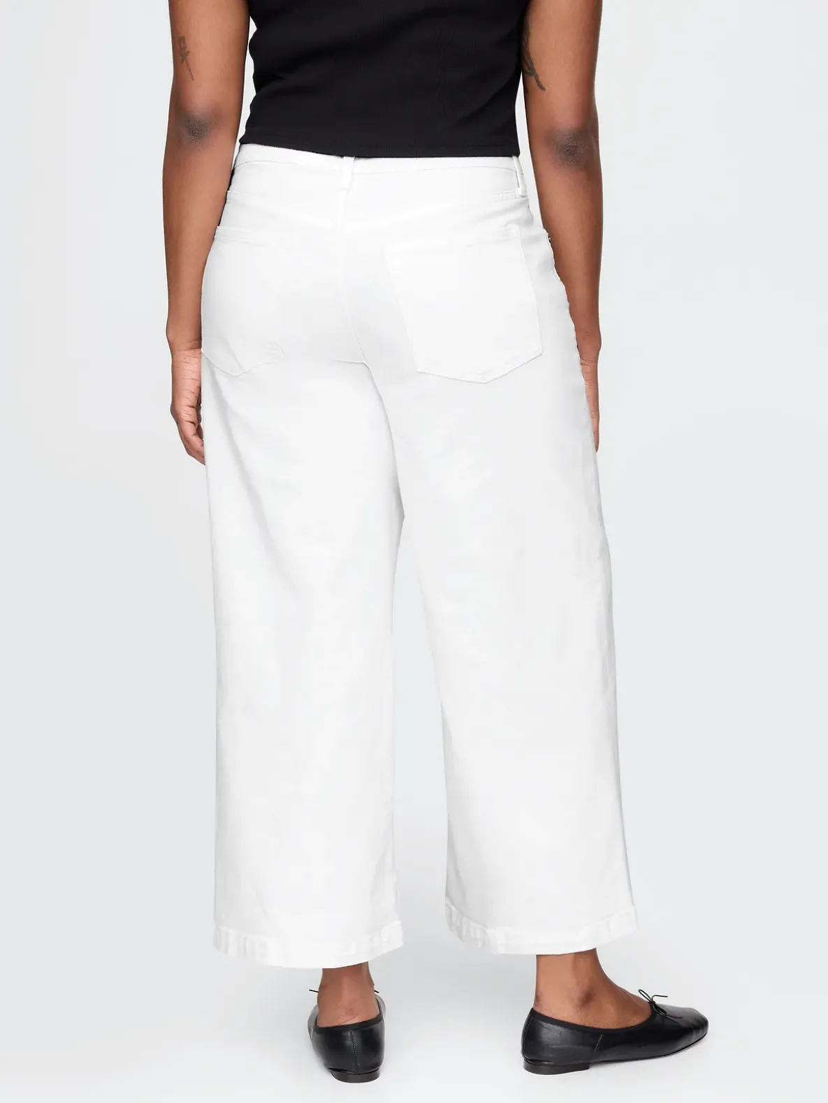 High Rise Stride Wide-Leg Ankle Jeans