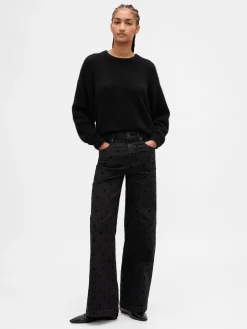 High Rise Stride Wide-Leg Jeans