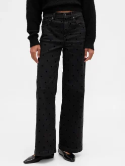 High Rise Stride Wide-Leg Jeans