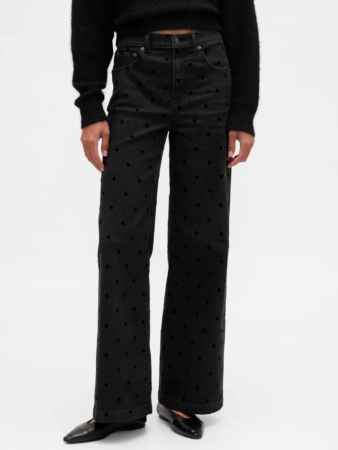 High Rise Stride Wide-Leg Jeans