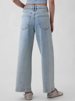 High Rise Stride Wide-Leg Ankle Jeans