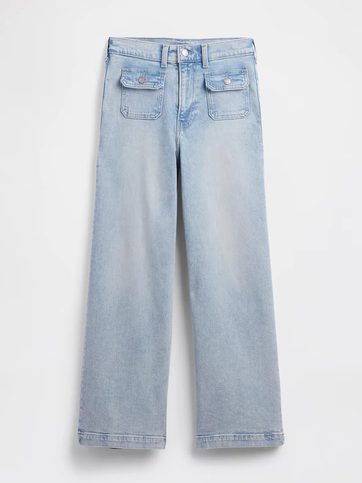 High Rise Stride Wide-Leg Ankle Jeans