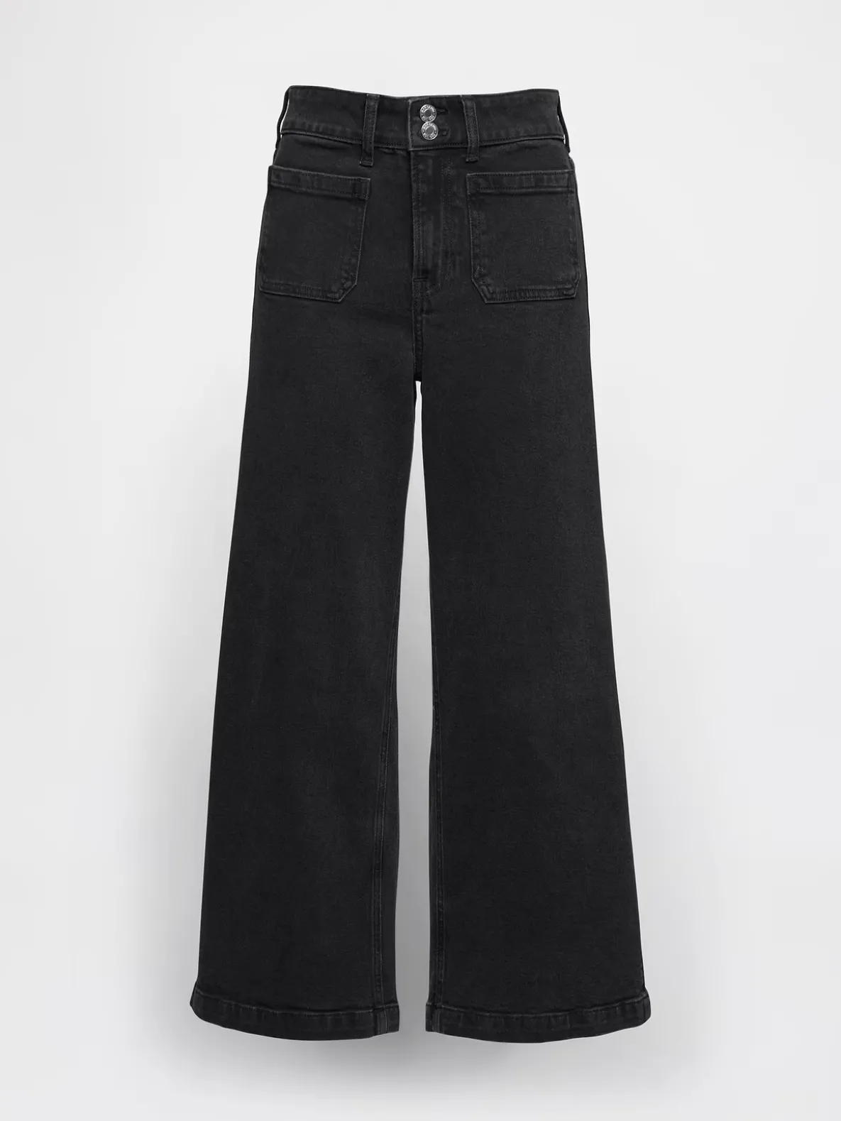 High Rise Stride Wide-Leg Ankle Jeans