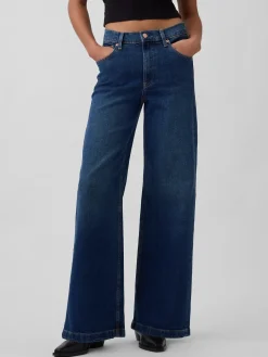 High Rise Stride Wide-Leg Jeans