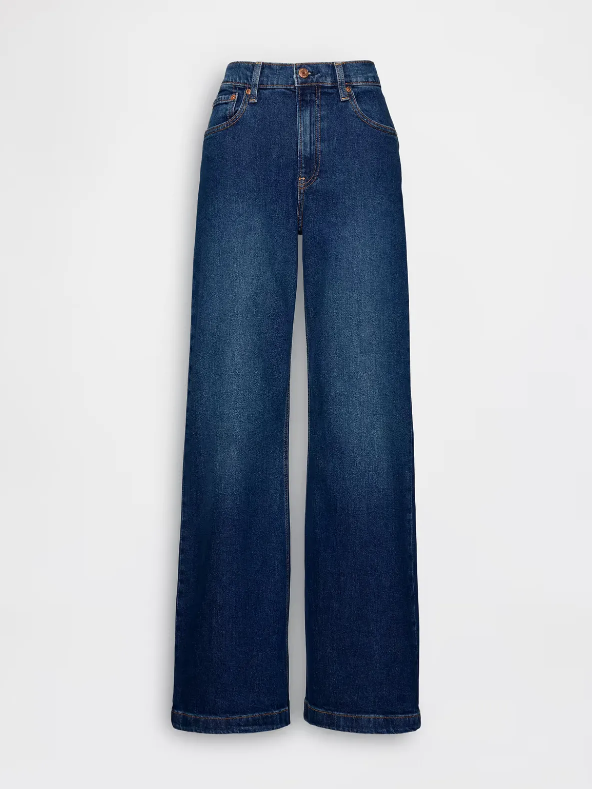 High Rise Stride Wide-Leg Jeans