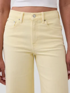 High Rise Stride Wide-Leg Ankle Jeans