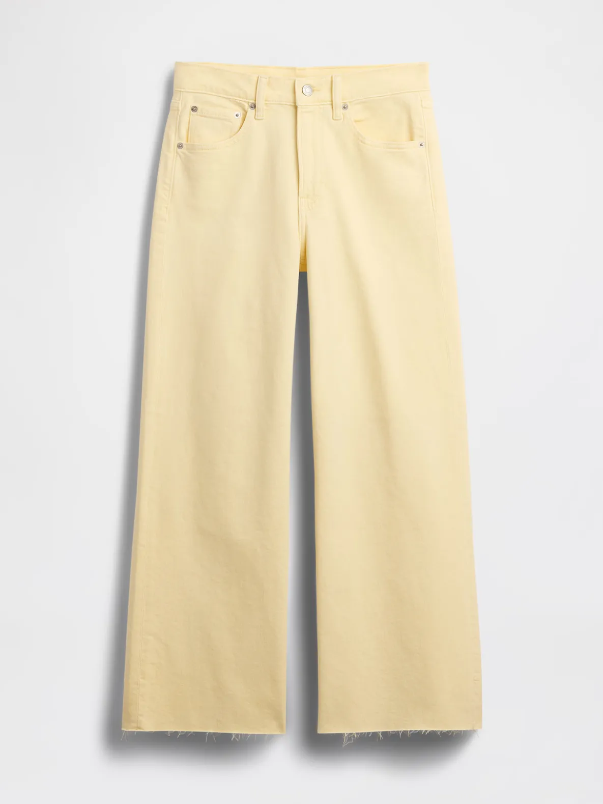 High Rise Stride Wide-Leg Ankle Jeans