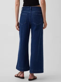 High Rise Stride Wide-Leg Ankle Sailor Jeans