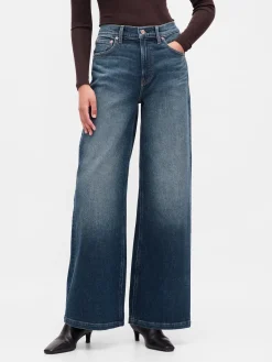 High Rise Stride Wide-Leg Jeans