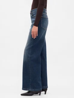 High Rise Stride Wide-Leg Jeans