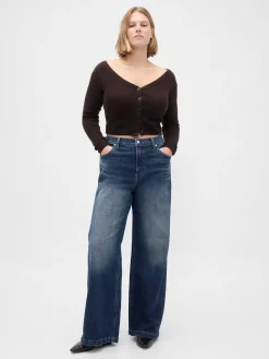 High Rise Stride Wide-Leg Jeans