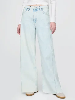 High Rise Stride Wide-Leg Jeans