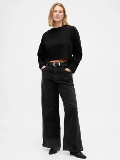 High Rise Stride Wide-Leg Jeans