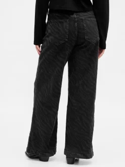 High Rise Stride Wide-Leg Jeans