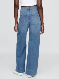 High Rise Stride Wide-Leg Jeans