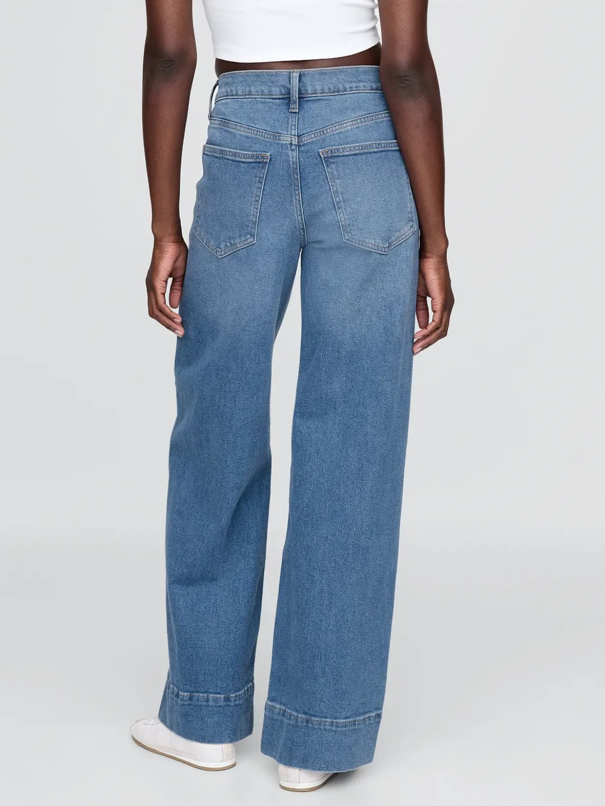 High Rise Stride Wide-Leg Jeans