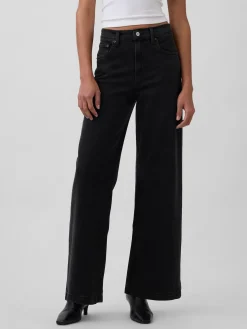 High Rise Stride Wide-Leg Jeans