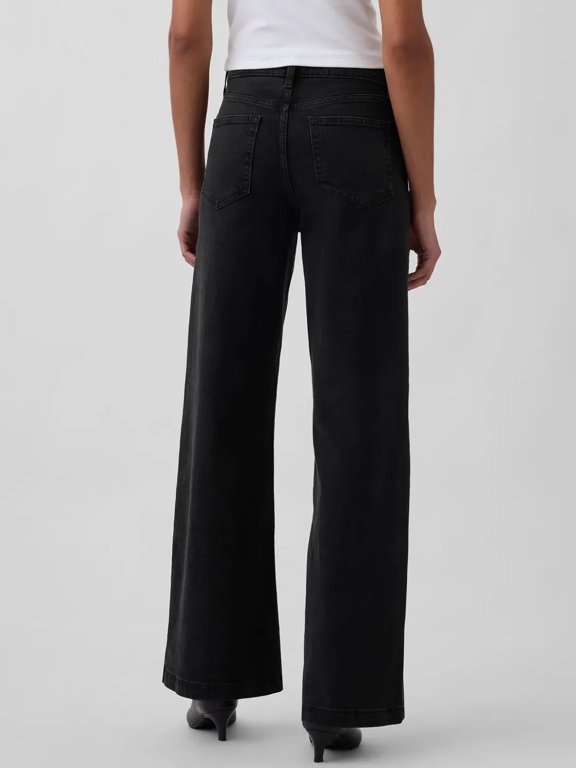 High Rise Stride Wide-Leg Jeans