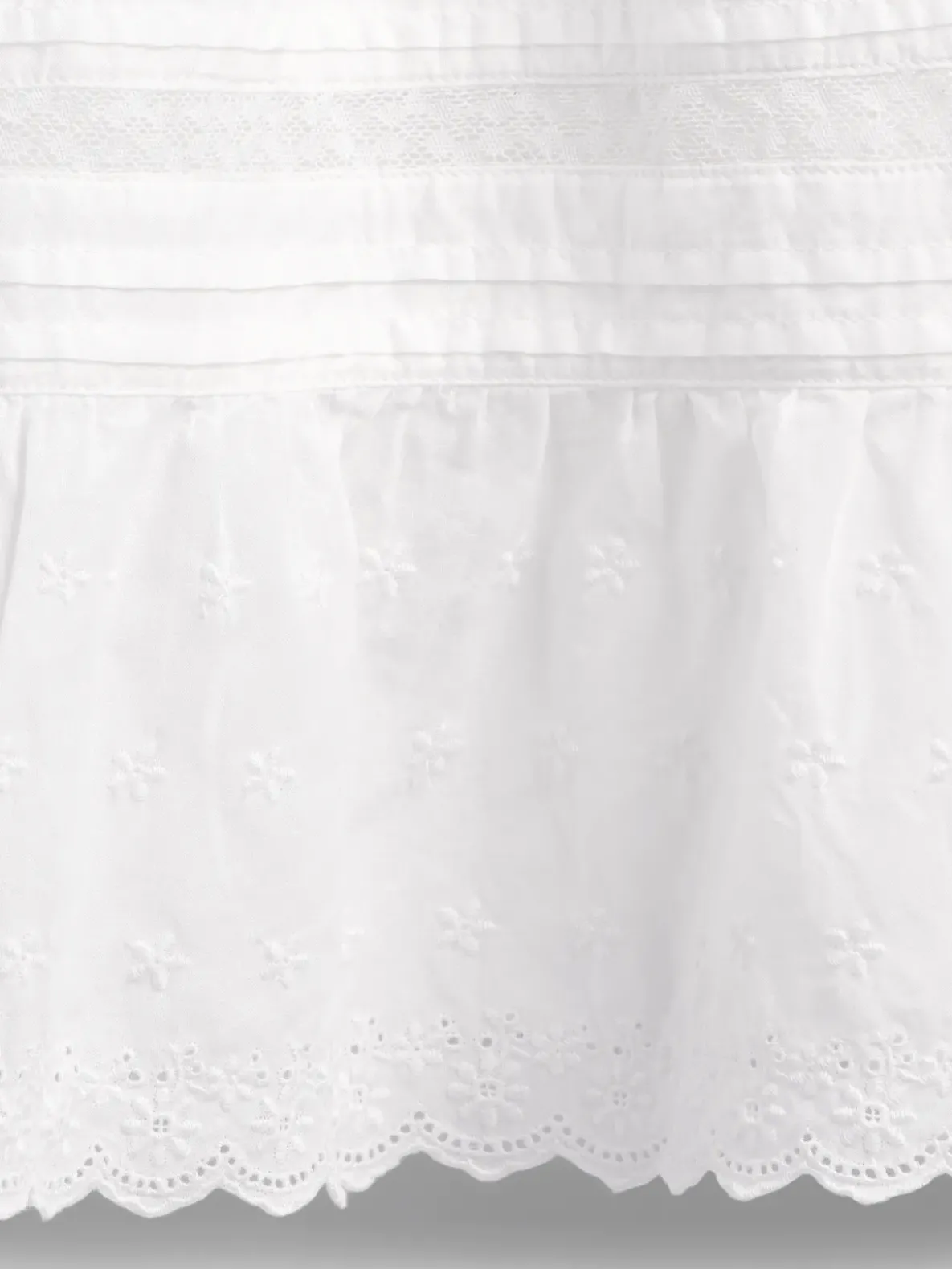 High Rise Tiered Lace-Trim Maxi Skirt