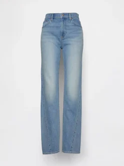 High Rise Twisted-Seam '90s Slim Straight Jeans