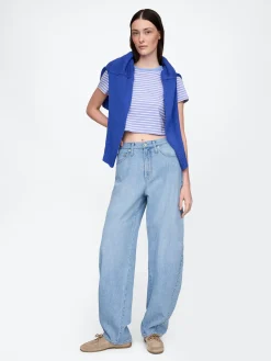 High Rise UltraSoft Barrel Jeans