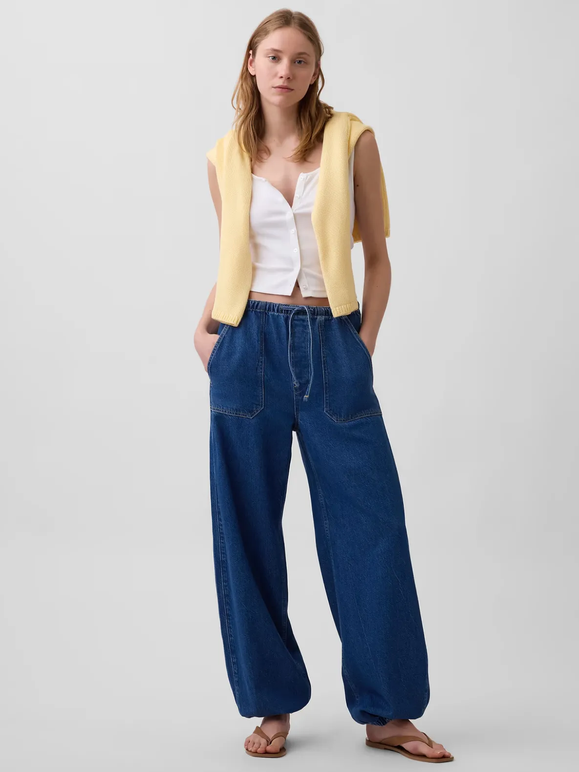 High Rise UltraSoft Easy Barrel Jeans