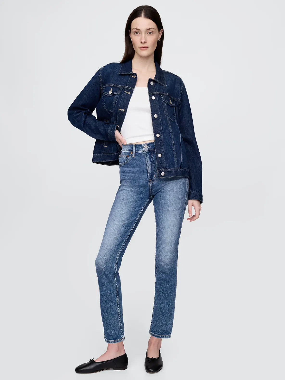 High Rise Vintage Slim Jeans