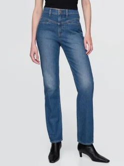 High Rise Western '90s Slim Straight Jeans