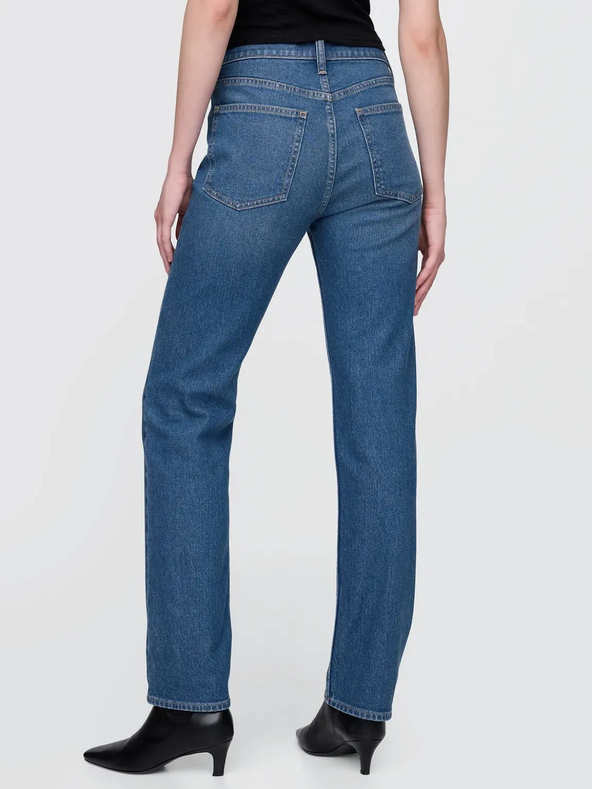 High Rise Western '90s Slim Straight Jeans
