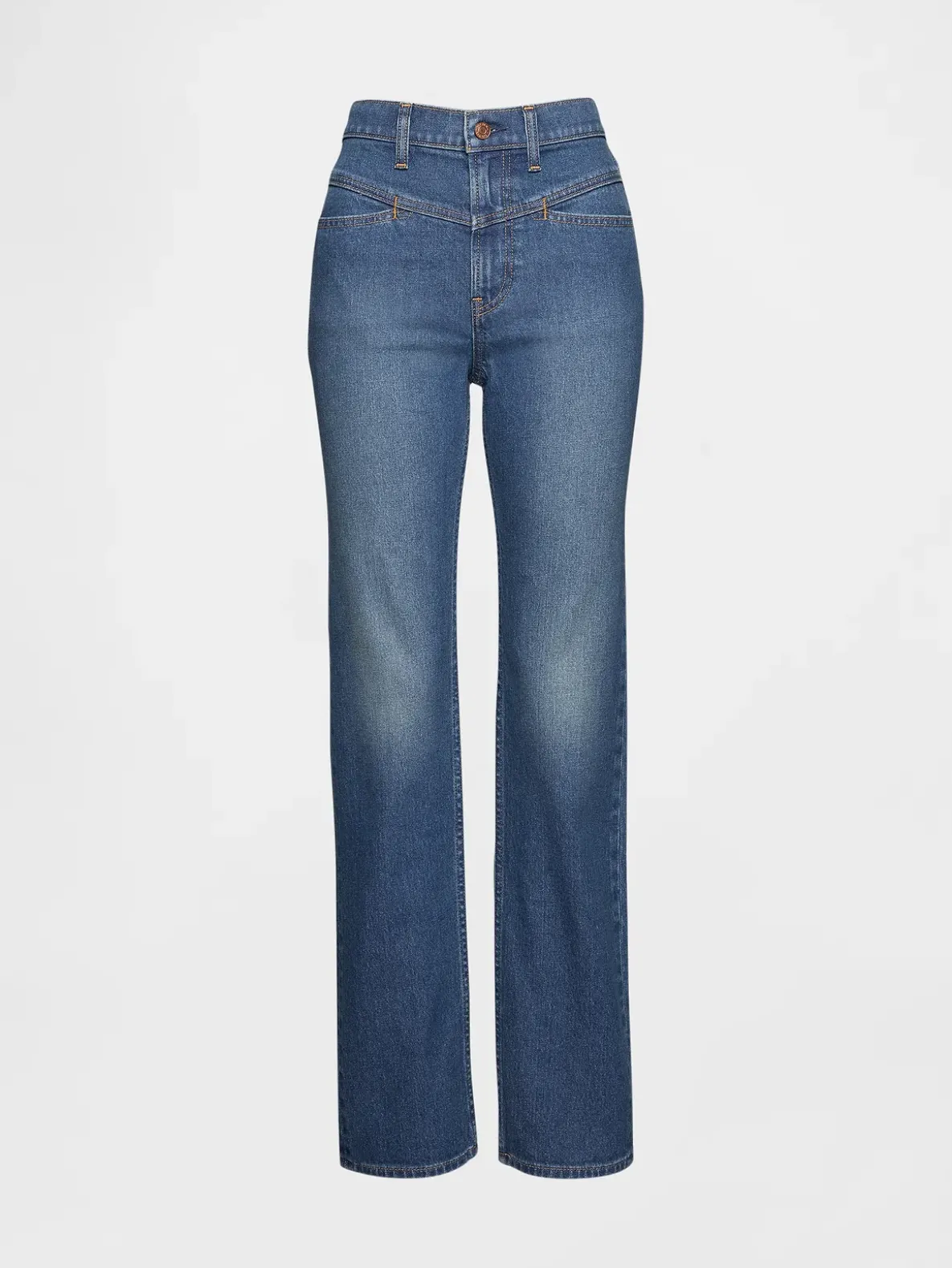 High Rise Western '90s Slim Straight Jeans