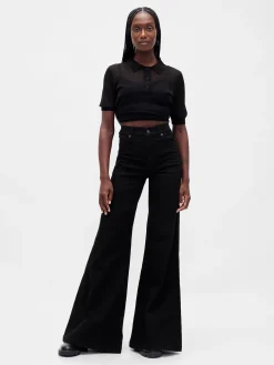 High Rise Wide Flare Jeans