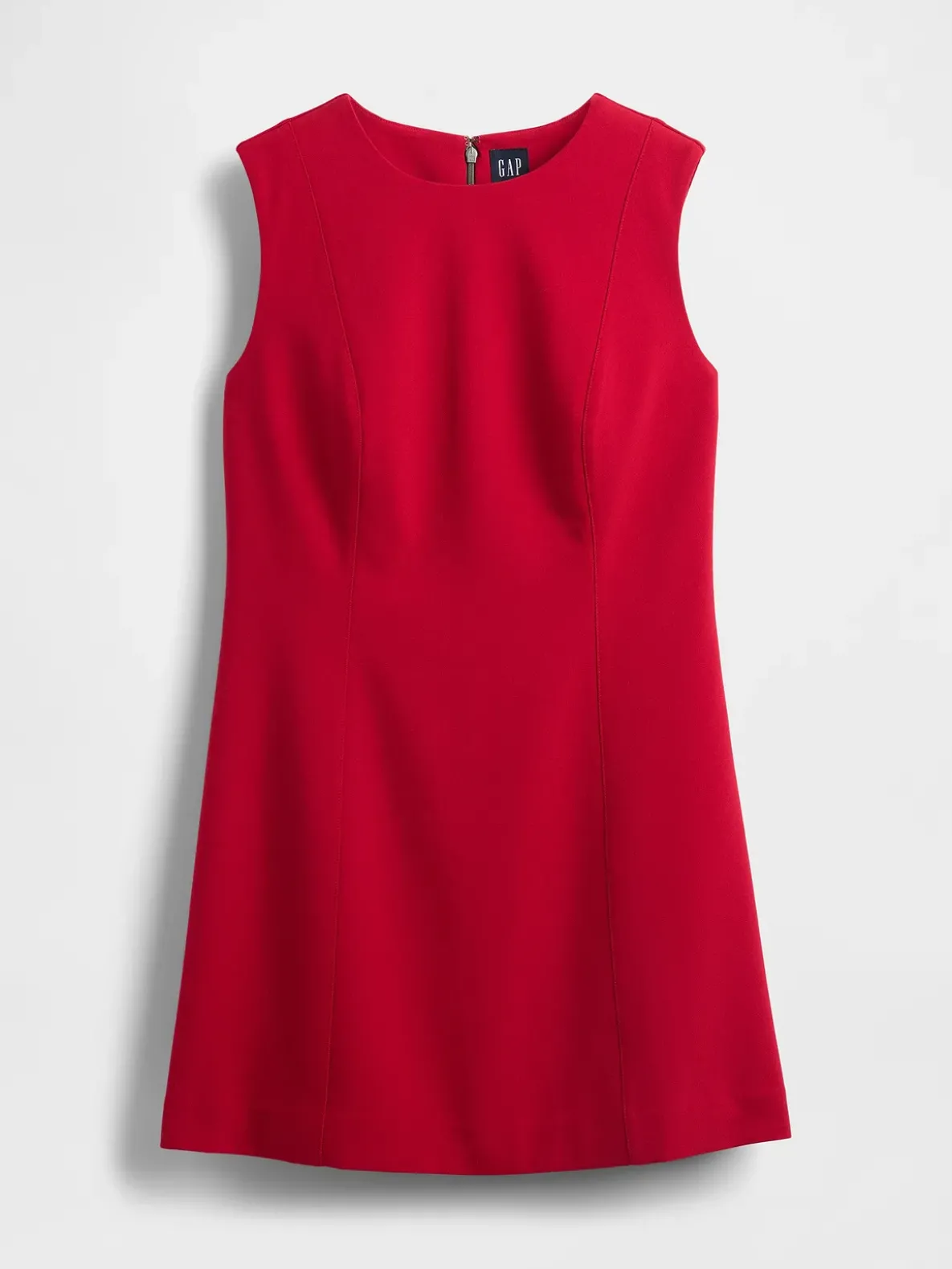 High-Neck Mini Shift Dress
